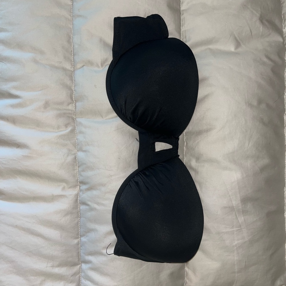 Black Strapless Bikini Top
